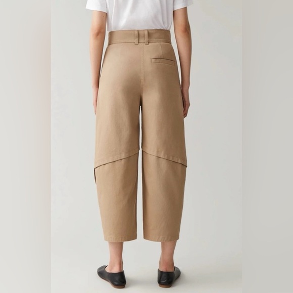 NWT COS Cotton Trousers With Wrapped Seams In Beige - Picture 4 of 8